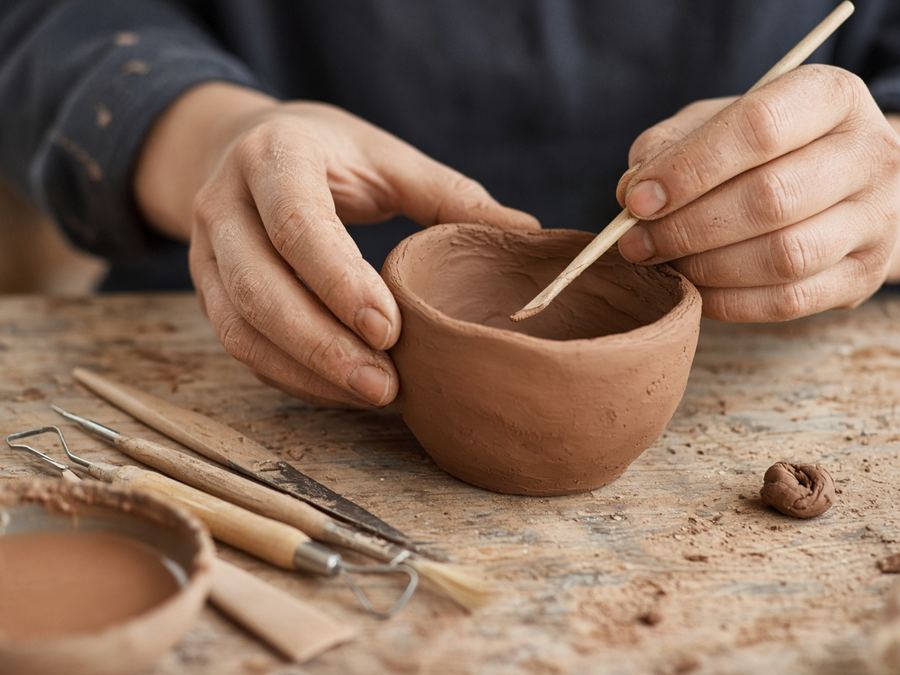 Process detail at Tidalridge Clay Studio