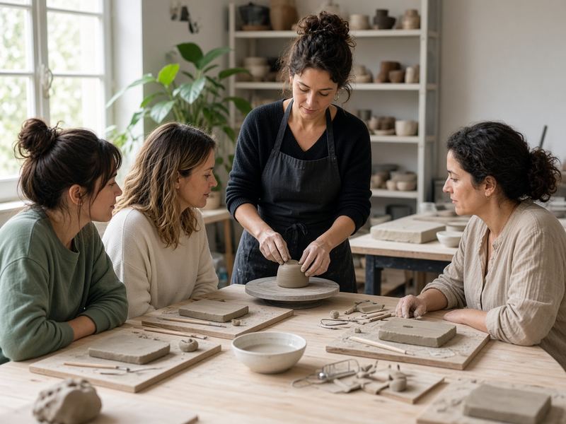 Workshop seat at Tidalridge Clay Studio